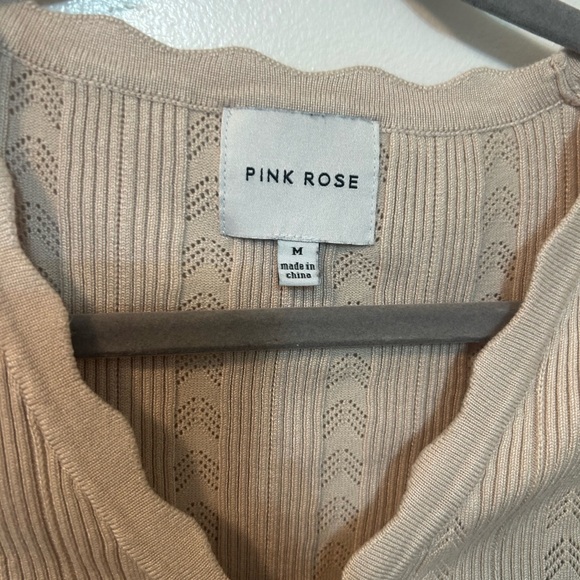 Pink Rose Light Beige Knit Crop Top - Picture 5 of 5
